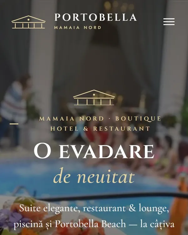 Site-ul Portobella pe telefon